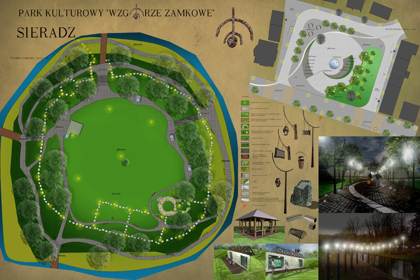 Park Kulturowy Wzgórze Zamkowe, I miejsce w konkursie architektoniczno-urbanistycznym, projekt: Biuro Architektoniczne LIMBA z Krakowa (plansza 3)